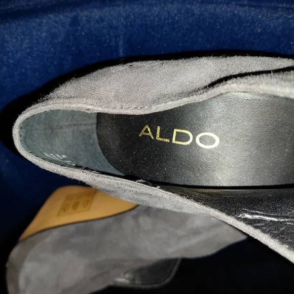 ALDO Tallo 8 Gray Suede Ankle Boots Size 7.5 Slate Gray Office Siren Sleek - Picture 15 of 16